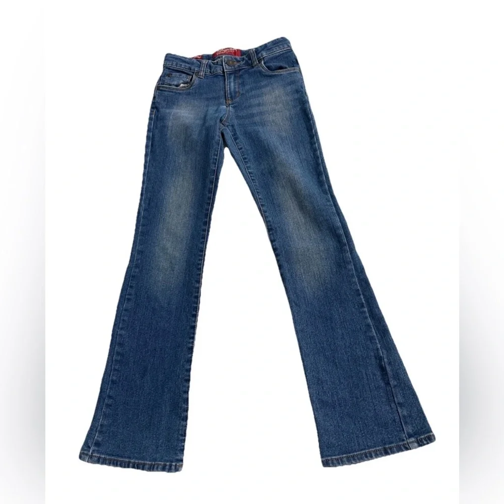 Arizona Jean Co Girls Size 10 Bootcut Jeans Medium Wash Stretch Denim 10 Reg